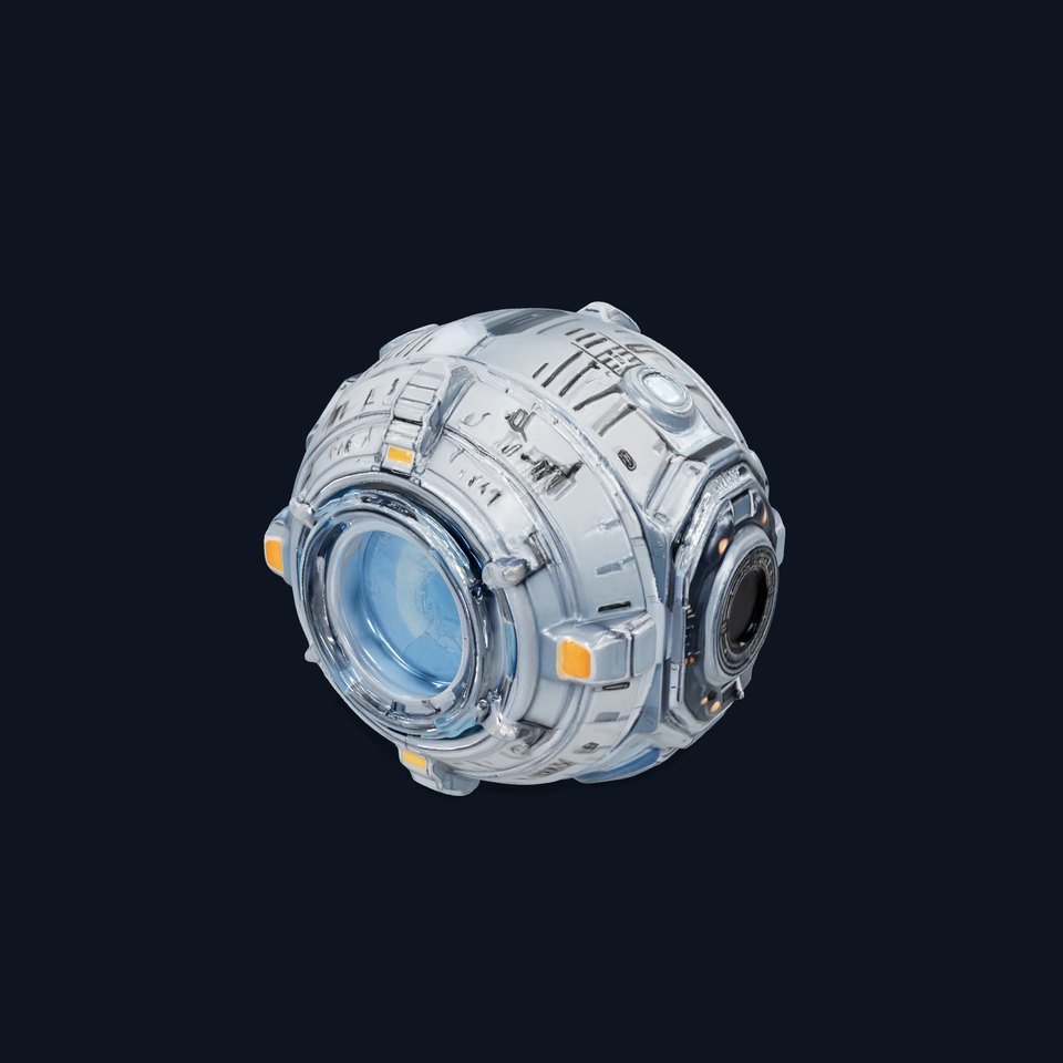 Futuristic Spherical Robot Model Pack